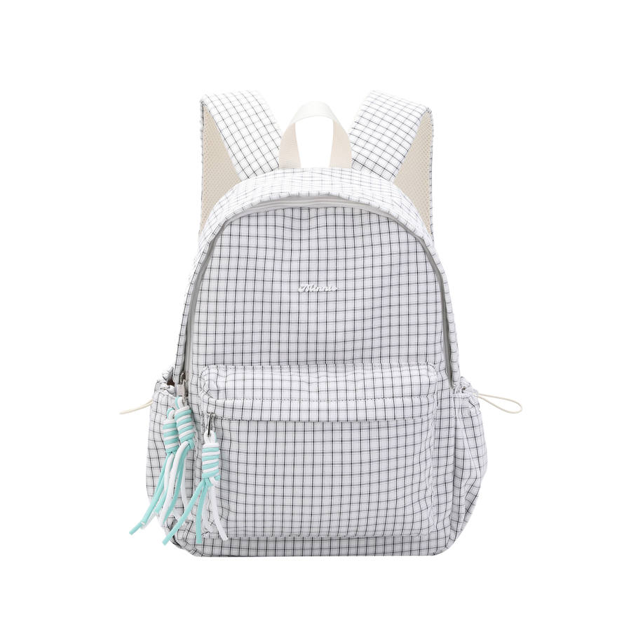 Disney Disney Mickey Mouse Backpacks Ecru White Plaid