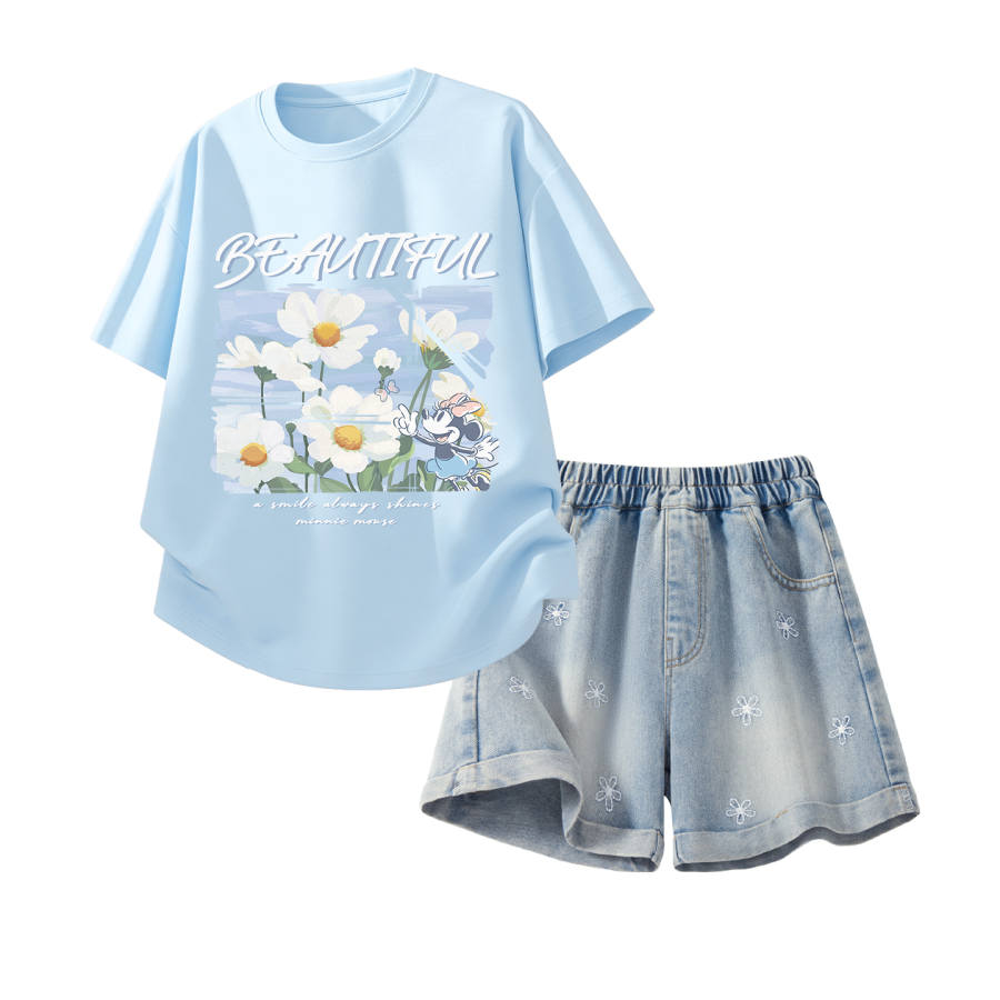 Disney Kids Casual Sportswear Crew Neck Thin Stretch Breathable