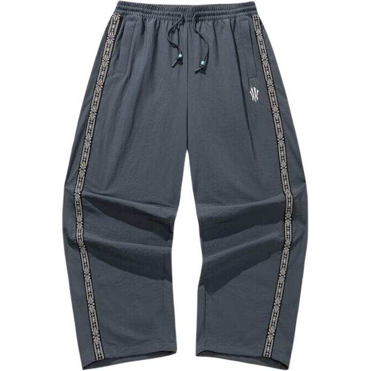 ANTA Basketball Collection Casual Pants Unisex Men's Gray Clothing Moderate Straight Fit Pants