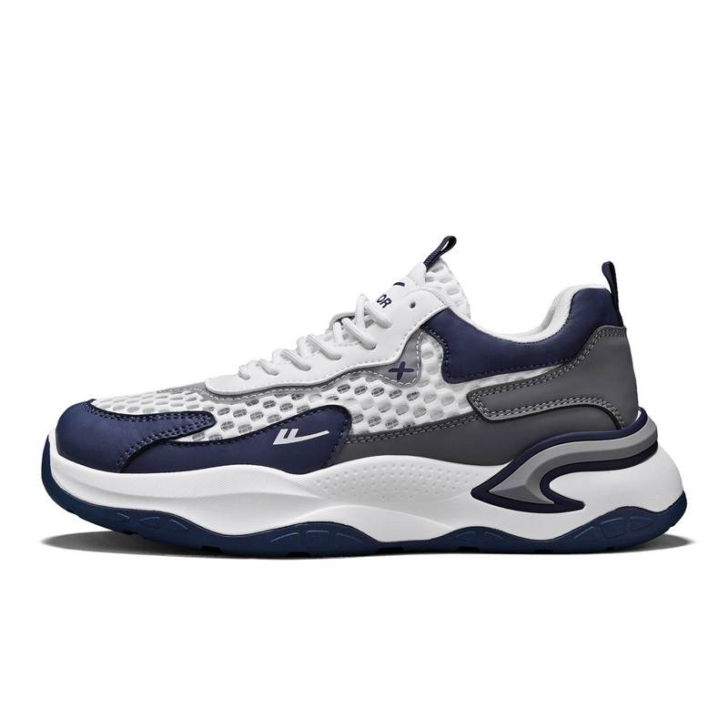 WARRIOR WARRIOR Chunky Sneakers Men's Low Top Beige/Gray/Dark Blue