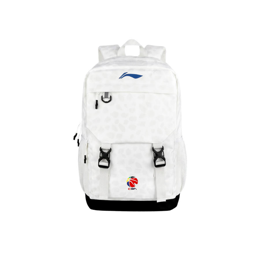 Li-Ning Li Ning CBA Collection Backpacks White Gray All Over Print