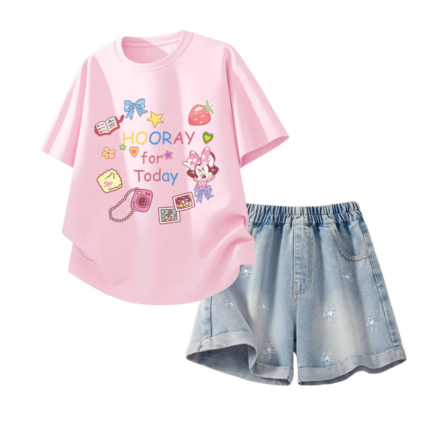 Disney Kids Casual Sportswear Crew Neck Thin Stretch Breathable
