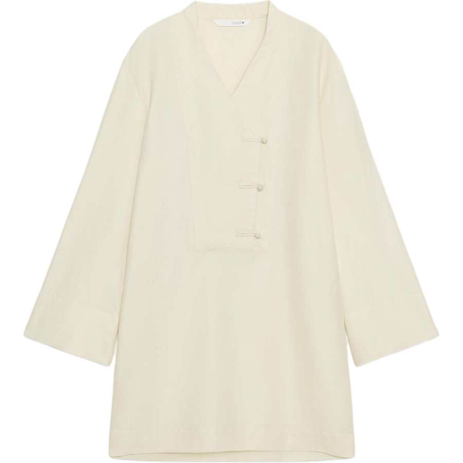ZARA ZW Long Sleeved Dresses Women's Yellow V Neck Moderate Short Skirt