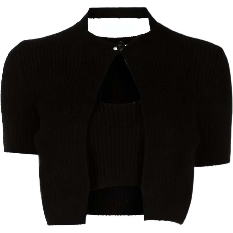 Alexander Wang Alexander Wang Layered look Cropped Knitted Top