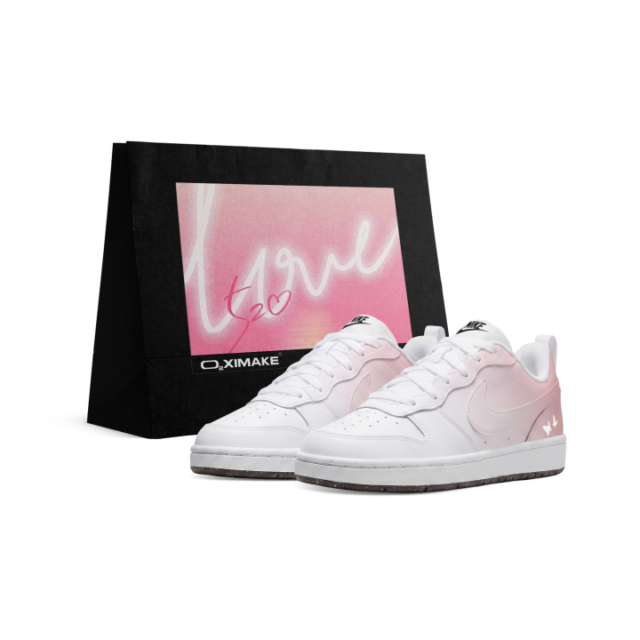 Nike Nike Court Borough Skateboard Shoes Unisex Low Top White/Pink