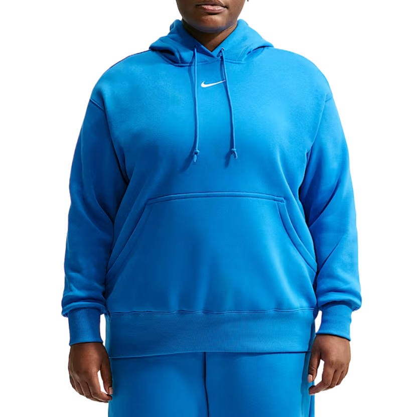 Nike Nike Sportswear Phoenix Fleece Sweatshirts Women's Light Photo Blue/Sail White Hooded Non Detachable Moderate
