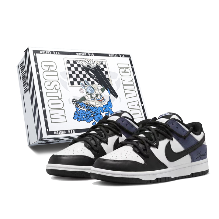 Nike Nike Dunk Skateboard Shoes Unisex Low Top Blue Black White