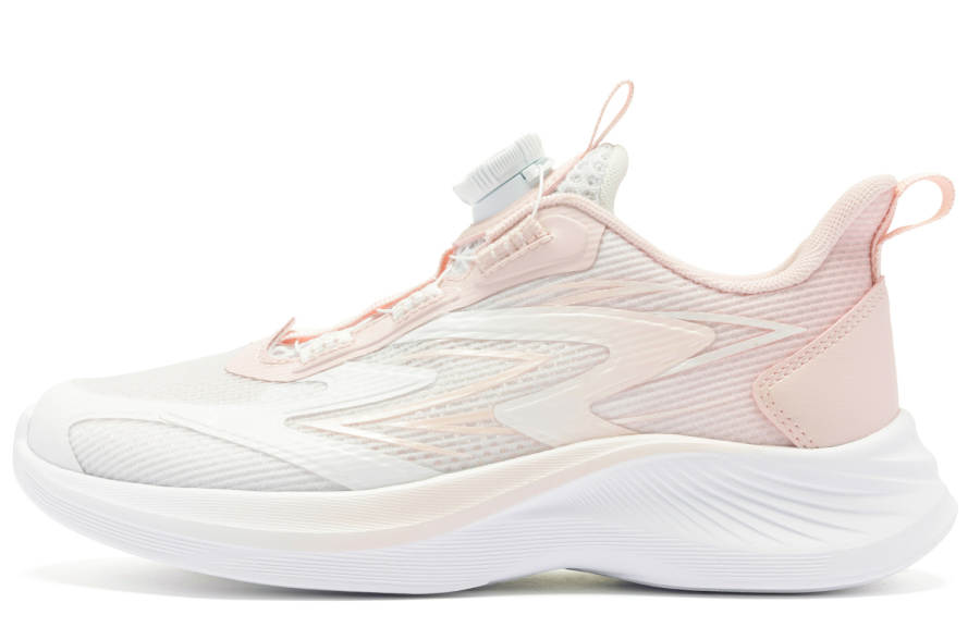 QIAODAN Light Speed Fabric Low top Running Shoes Jordan White Cloud Pink Unisex