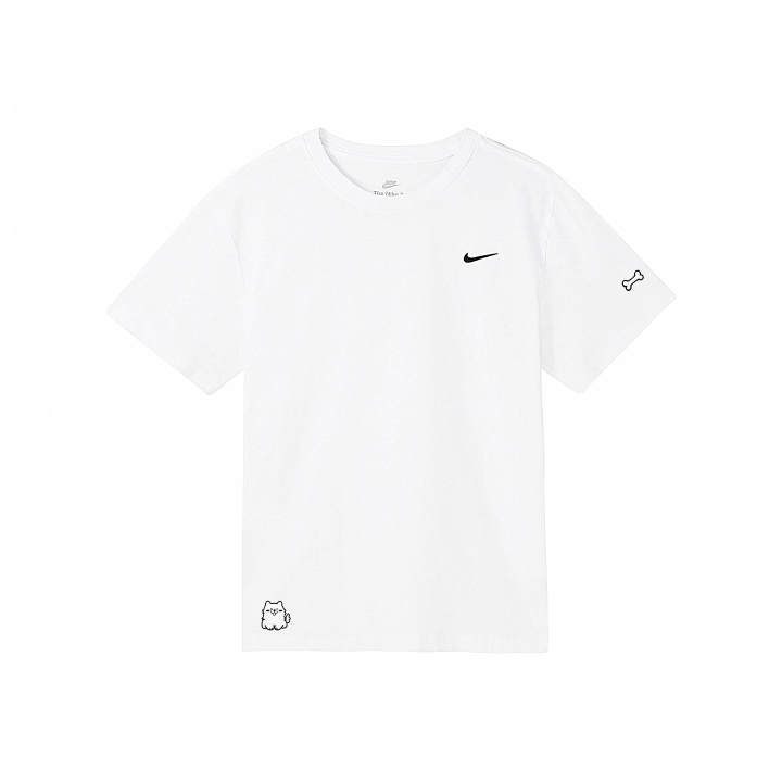 Nike Nike Sportswear T Shirts Unisex White Crew Neck Thin Straight Fit