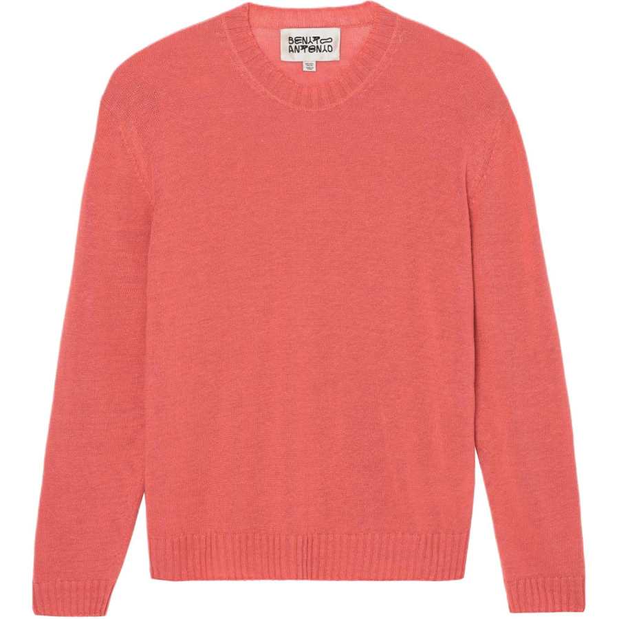 ZARA Bad Bunny Knitwear Men's Coral Crew Neck Moderate