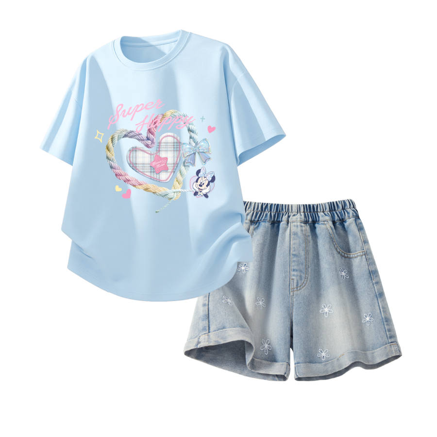 Disney Kids Casual Sportswear Crew Neck Thin Stretch Breathable