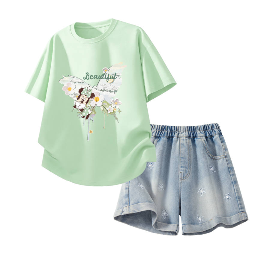 Disney Kids Casual Sportswear Crew Neck Thin Stretch Breathable