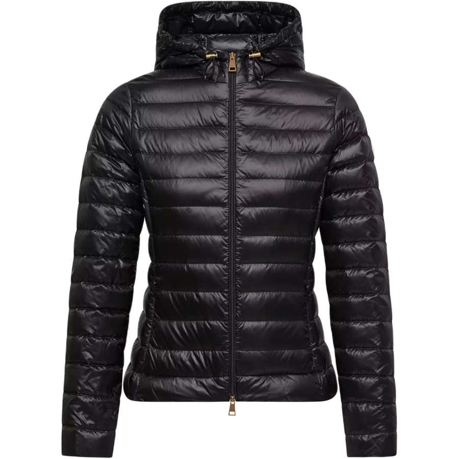 Moncler Down Jackets Women's Black Hooded Non Detachable