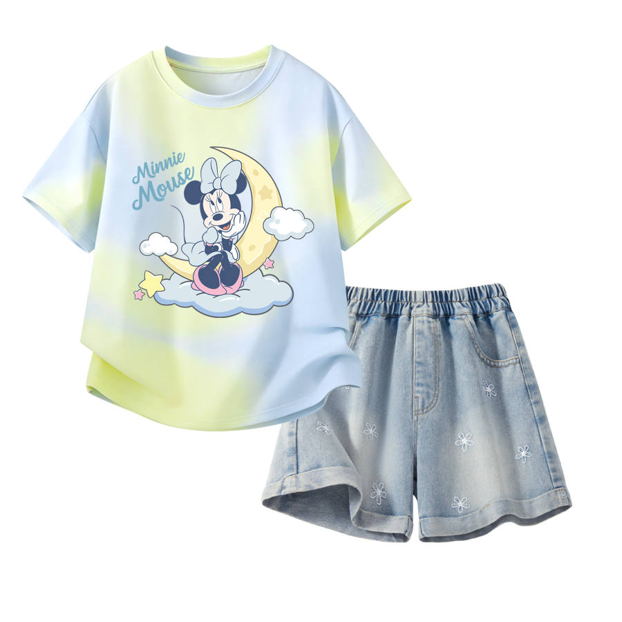 Disney Kids Casual Sportswear Crew Neck Thin Stretch Breathable