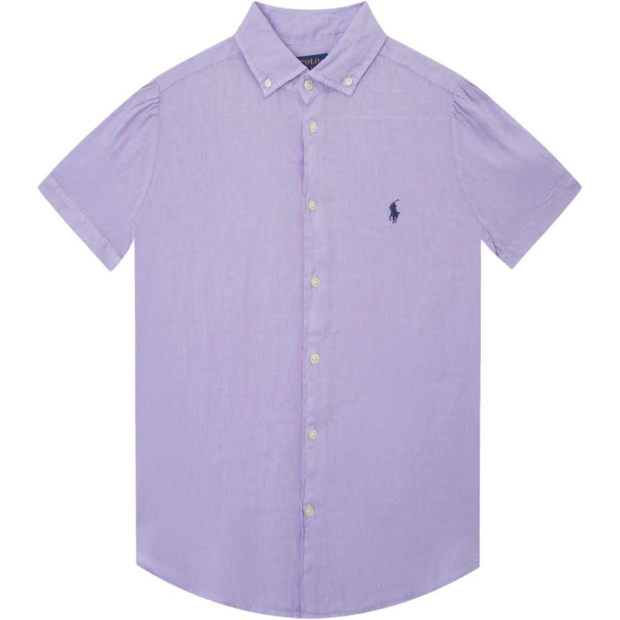 Polo Ralph Lauren Shirts Women's Purple Lapel Moderate Straight Fit