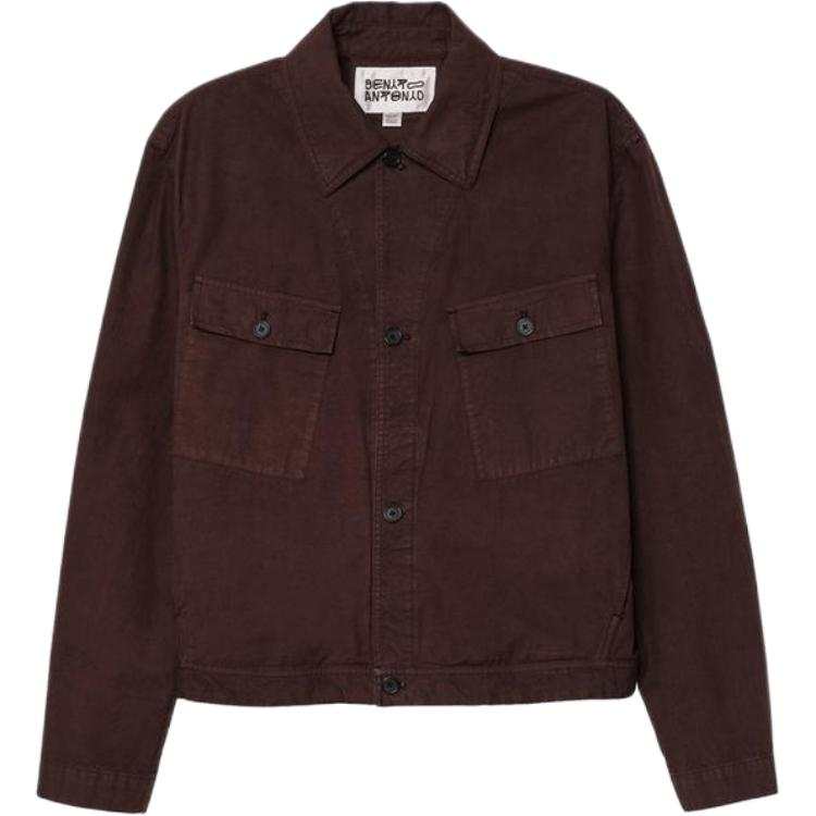 ZARA Bad Bunny Jackets Men's Brown Turtleneck Moderate Straight Fit