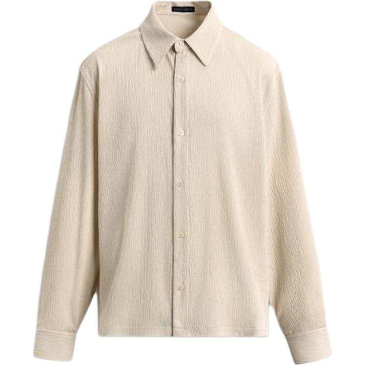 ZARA Shirts Men's Mixed Beige Color Lapel Moderate