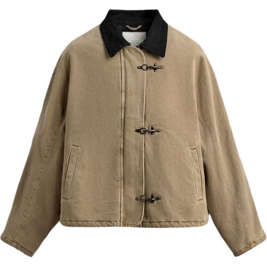 ZARA ZARA Puffer Jackets Men's Sand Lapel Moderate Other