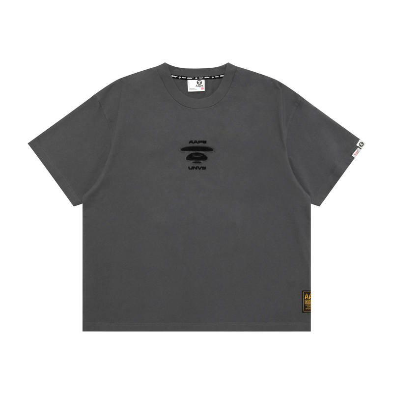 Aape T Shirts Men's Medium Gray GYX Crew Neck Moderate Straight Fit