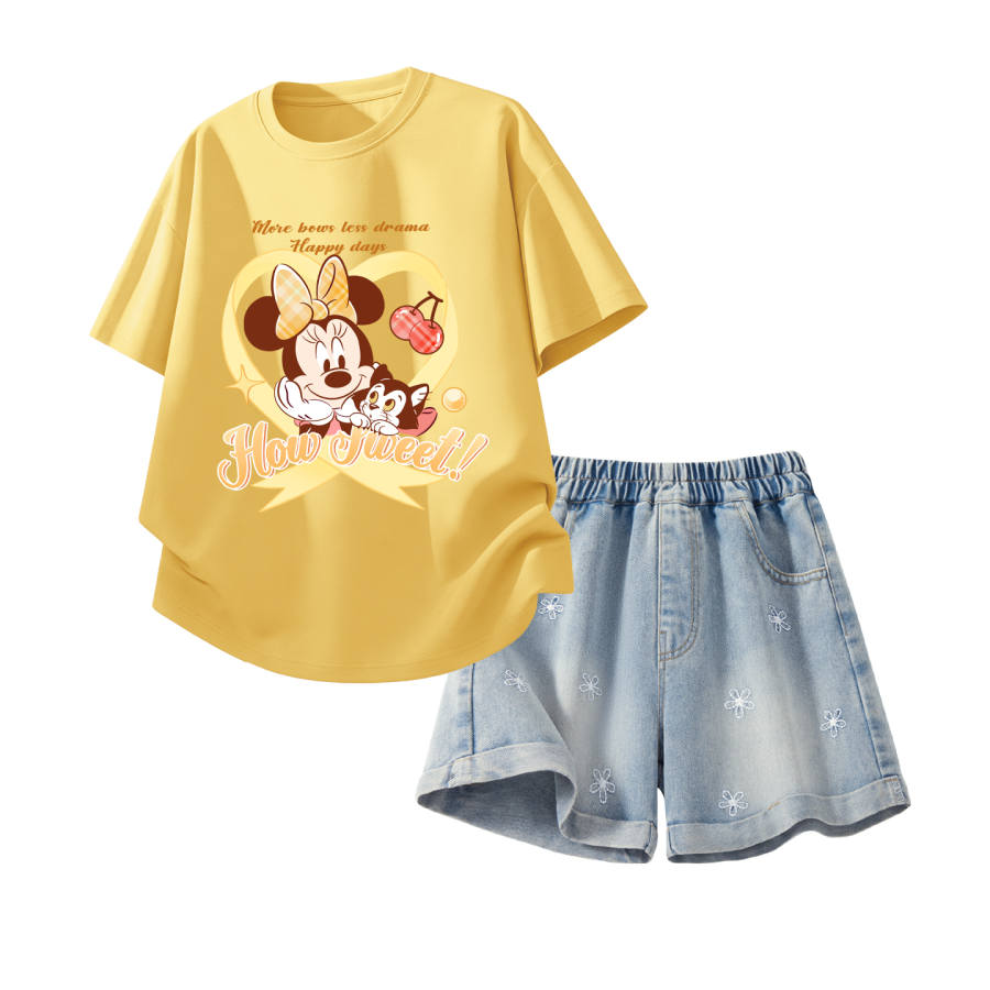 Disney Kids Casual Sportswear Crew Neck Thin Stretch Breathable
