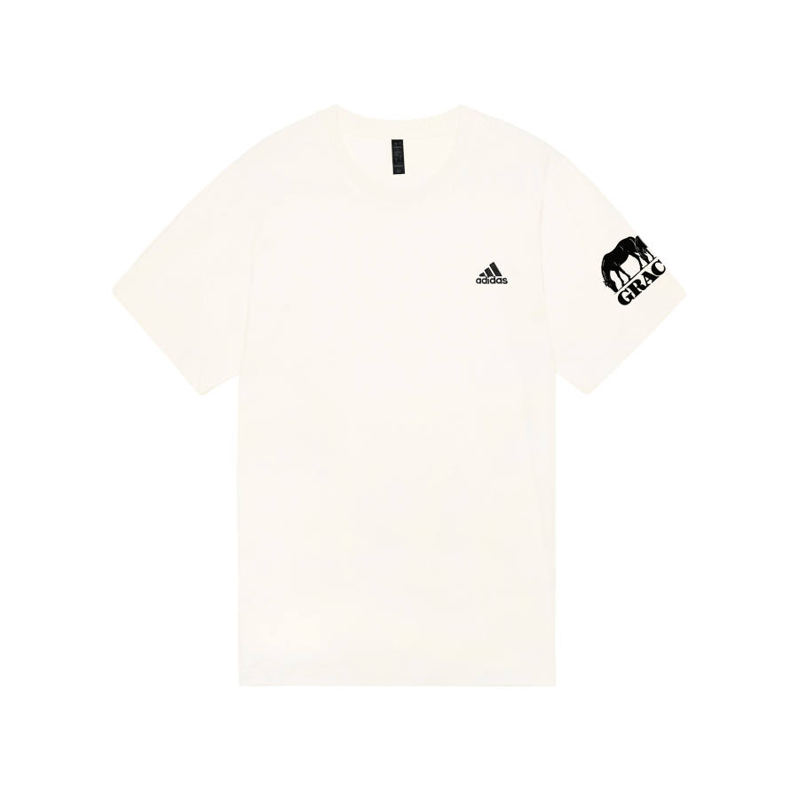 Adidas Adidas MUST HAVES T Shirts Unisex Ecru Crew Neck Moderate Straight Fit