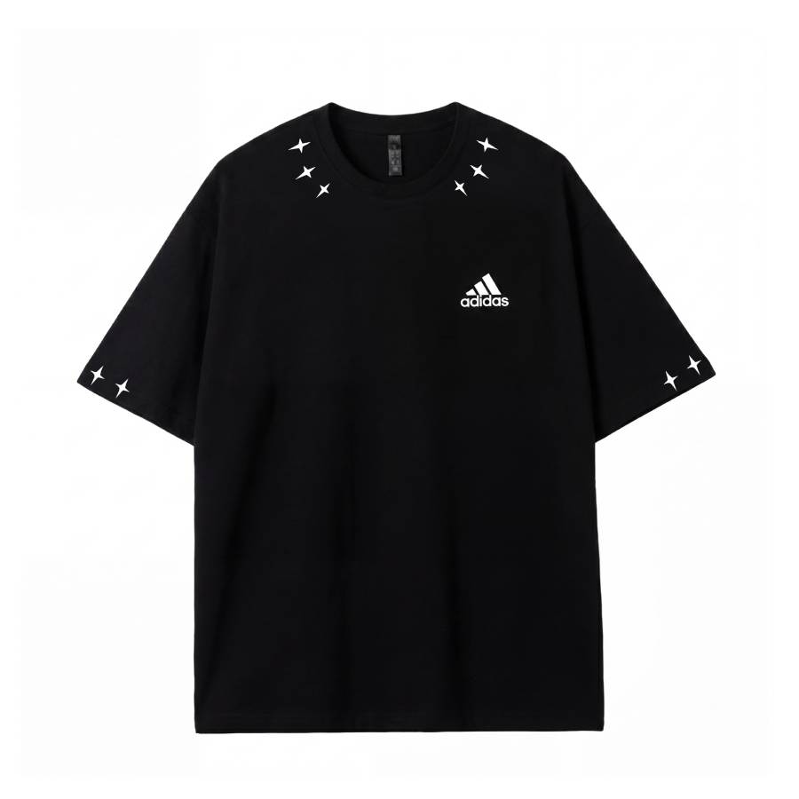 Adidas Adidas MUST HAVES T Shirts Unisex Black Aurora Crew Neck Moderate
