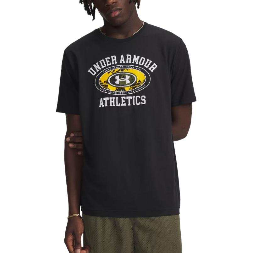 Under Armour T Shirts Men's Black Crew Neck