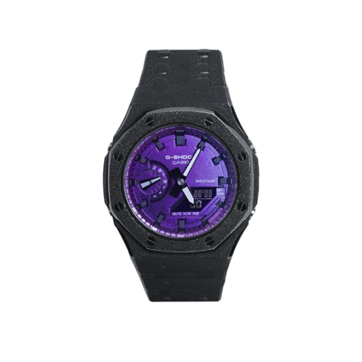 CASIO CASIO Unisex Liquid Crystal/Analog Dual Display Series 48.5mm Purple Watch