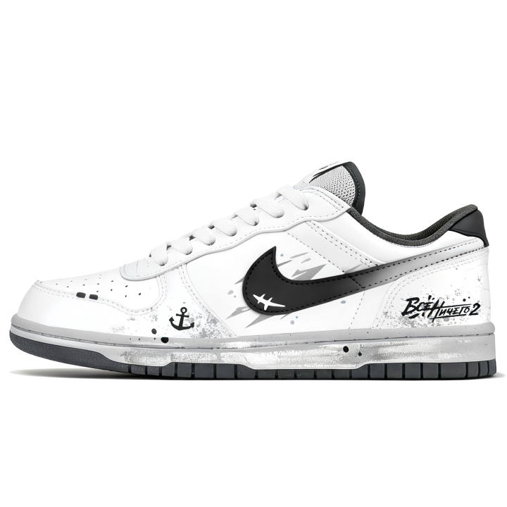 Nike Nike Big Skateboard Shoes Men's Low Top Black