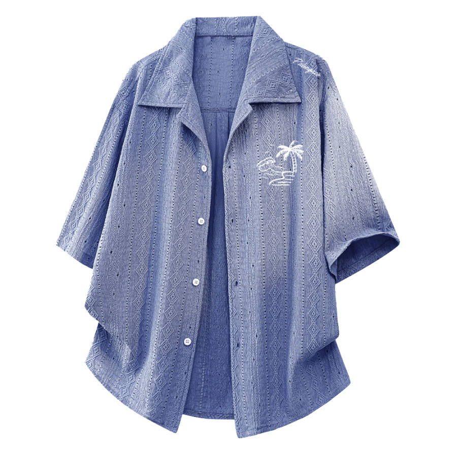 PAL ONGACO Shirts Unisex Cuban Collar Thin Straight Fit