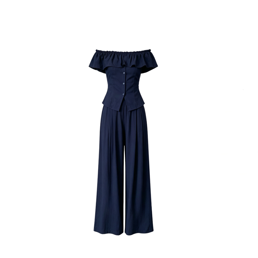 CPAURA Casual Suits Women's Off The Shoulder Moderate