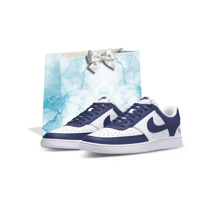 Nike Nike Court Vision Skateboard Shoes Men's Low Top Blue White