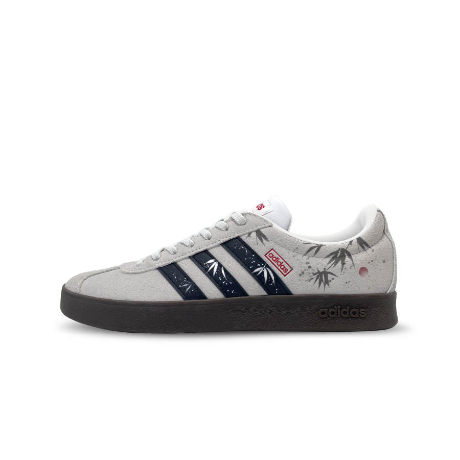 Adidas Adidas Vl Court Classic German Army Trainers Unisex Low Top Black, White