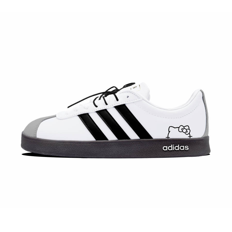 Adidas Adidas VL COURT 2.0 Skateboard Shoes Unisex Low Top Black/White/Gray