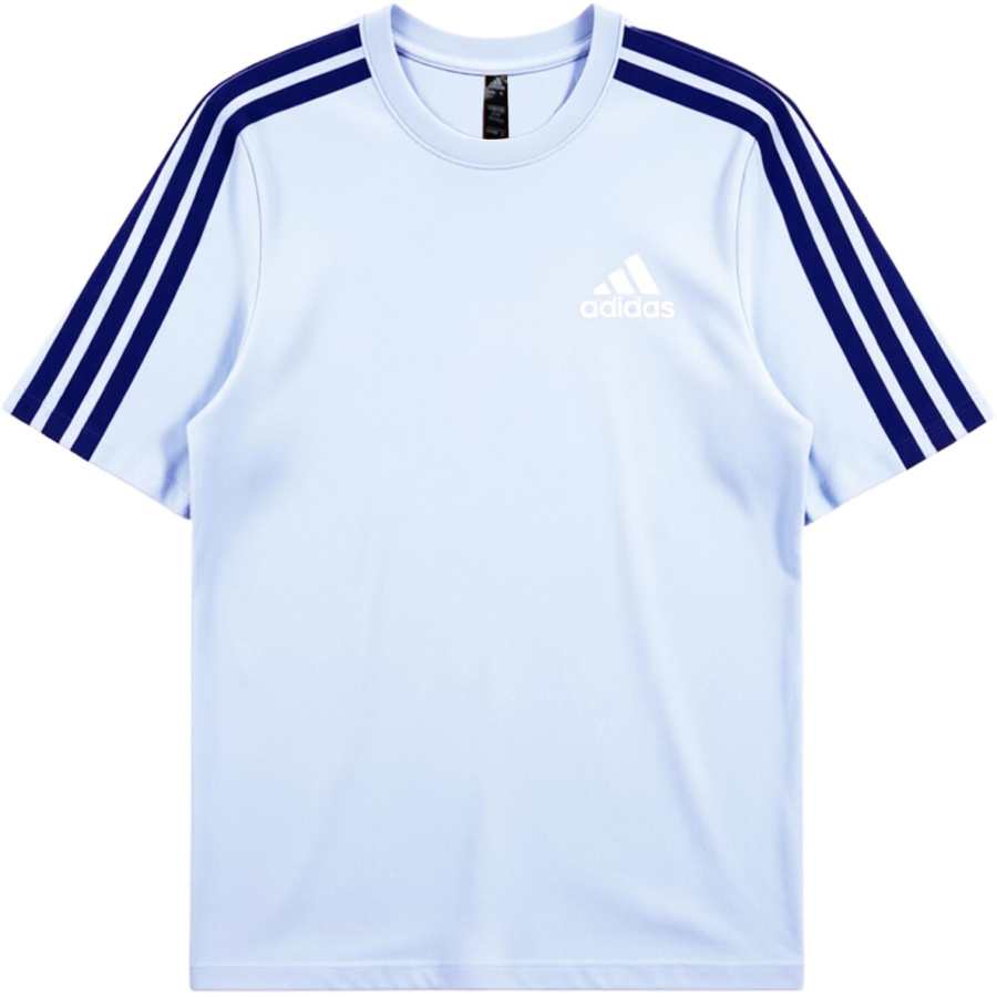 Adidas Adidas MUST HAVES T Shirts Unisex Blue Purple Crew Neck Moderate