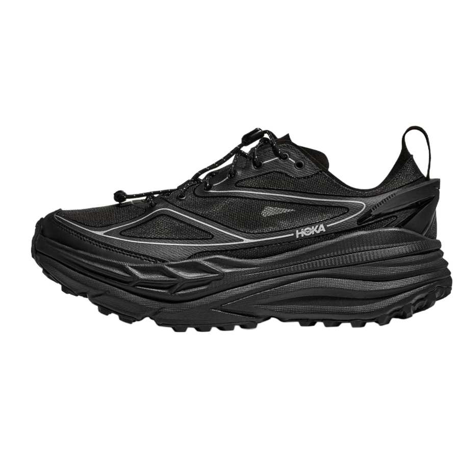 HOKA ONE ONE Stinson One7 Trail Running Shoes Unisex Black Silver