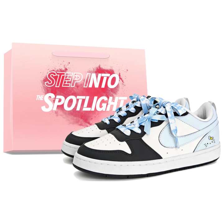 Nike Nike Court Borough Skateboard Shoes Women's Low Top Black Blue White Multicolor