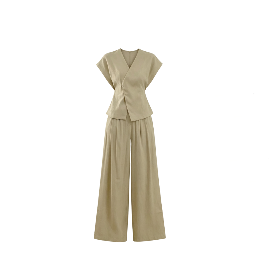 CPAURA Casual Suits Women's V Neck Moderate
