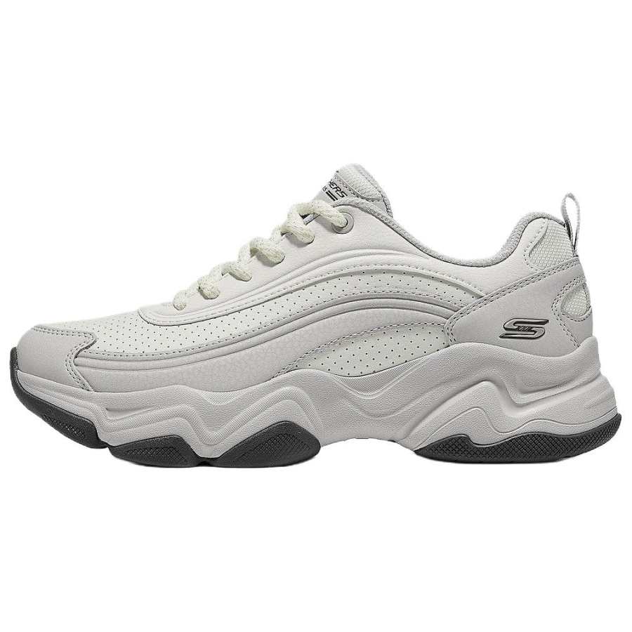 Skechers DLITES Chunky Sneakers Women's Low Top White Gray