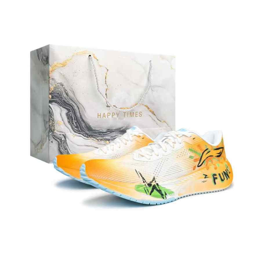 Li-Ning Li Ning Version 2.0 Running Shoes Unisex Low Top White/Orange