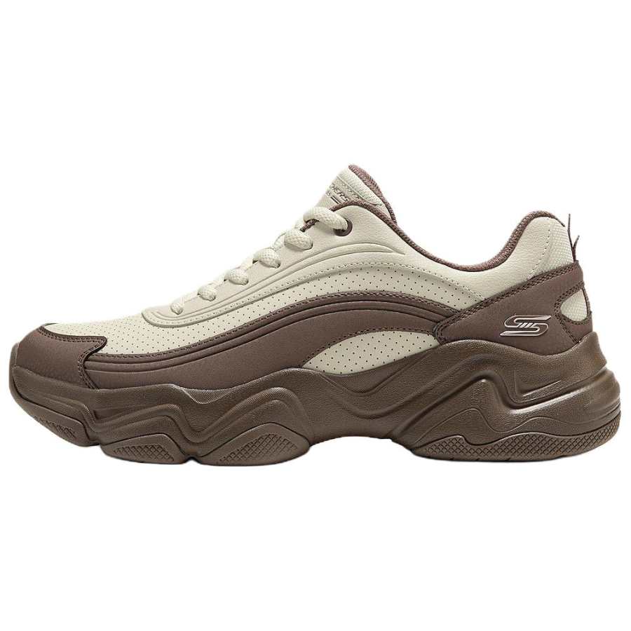 Skechers DLITES Chunky Sneakers Men's Low Top Brown White