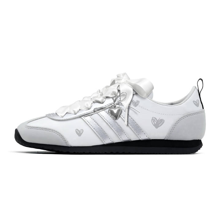 Adidas Adidas VS JOG 2.0 German Army Trainers Unisex Low Top White Black Silver Multicolor