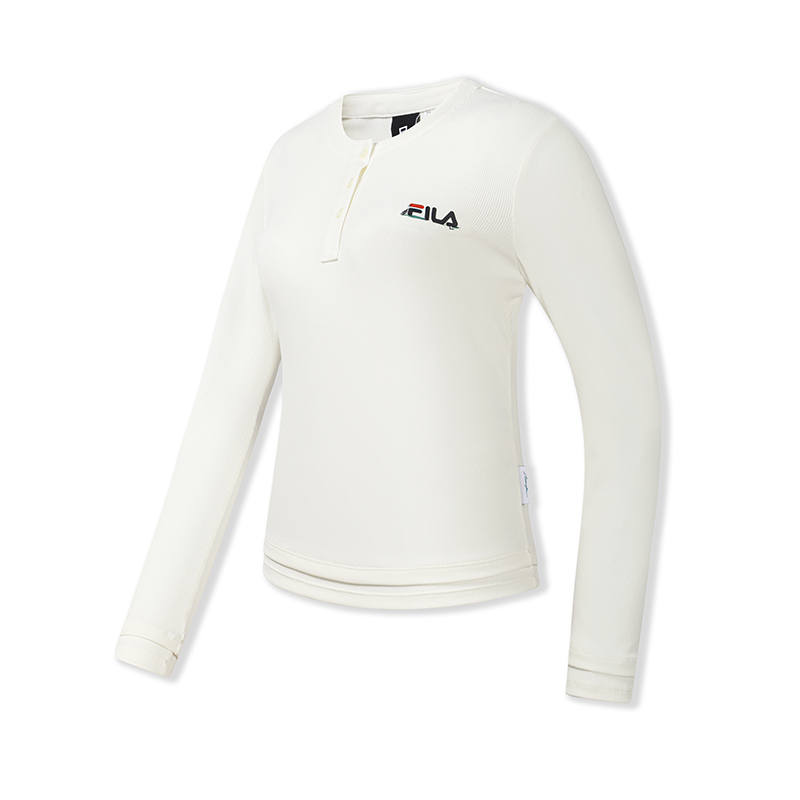 FILA T Shirts Women's Water Ecru Moderate Nipped In Waist