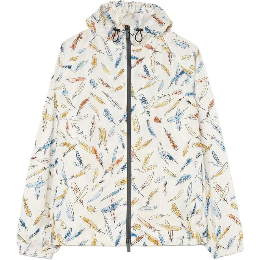 Burberry Jackets Men's Ink Blue Hooded Non Detachable Moderate Straight Fit
