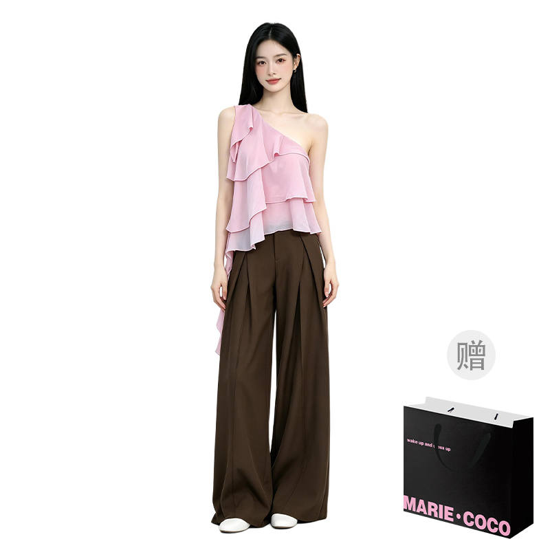 MARIE·COCO Casual Suits Women's Asymmetrical Shoulder Moderate