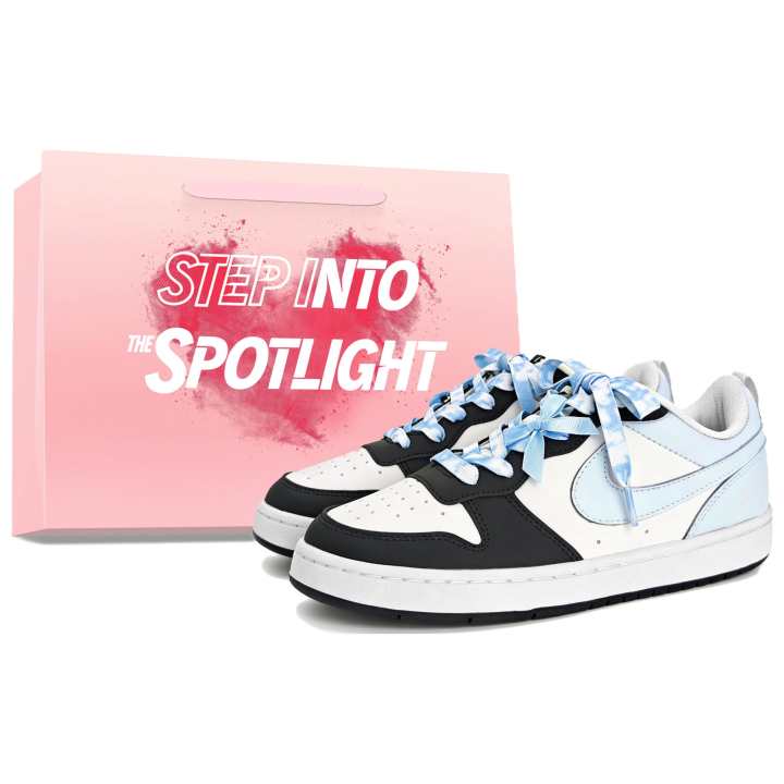 Nike Nike Court Borough Skateboard Shoes Women's Low Top Black Blue White Multicolor