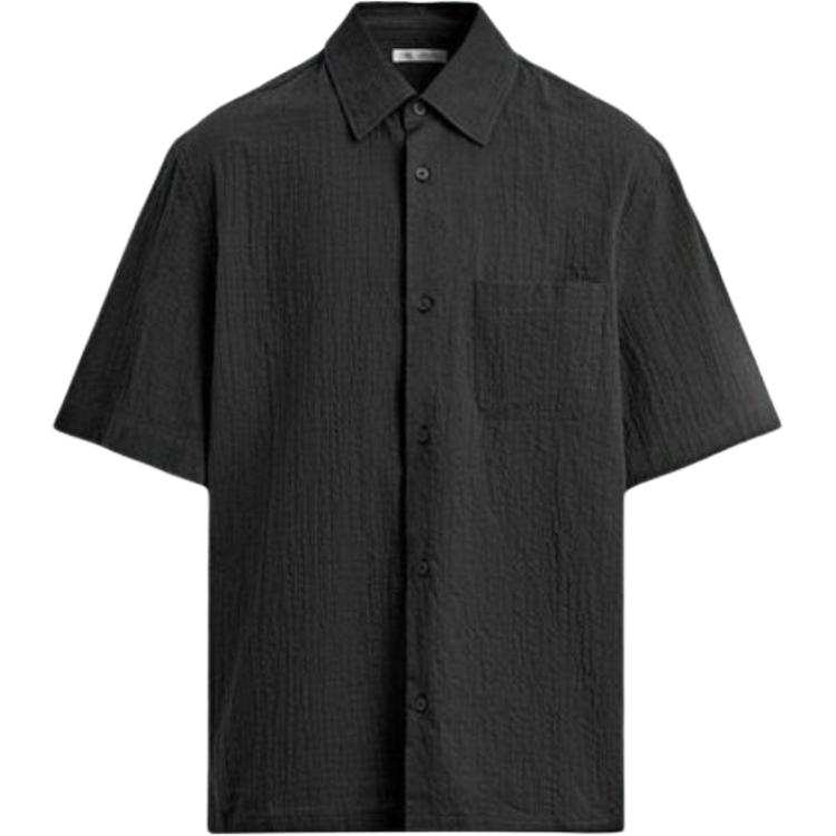 ZARA ZARA Shirts Men's Black Lapel Moderate