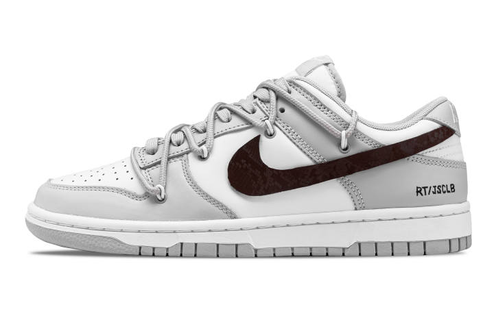 Nike Nike Dunk Skateboard Shoes Unisex Low Top White Gray Brown Colorway