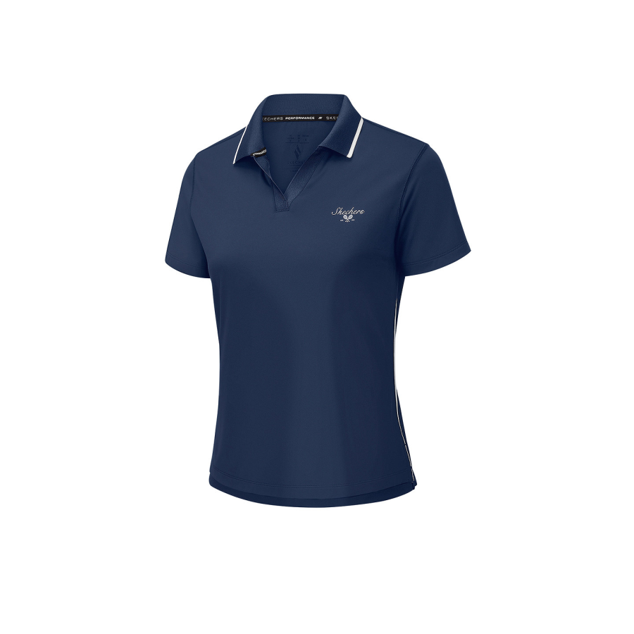 Skechers Tennis Tops Women's Dark Royal Blue/0012 V Neck Moderate