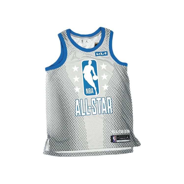 Jordan Jordan All Star Basketball Jerseys Women's Light Gray/Blue Crew Neck Other